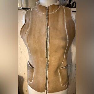 Himmel Tan Shearling Women's Vest